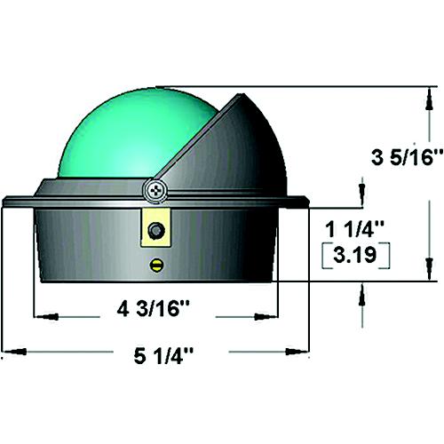 Voyager Compass-Flush Mount, Combi Dial, Black - F-83 - 128-F83F1